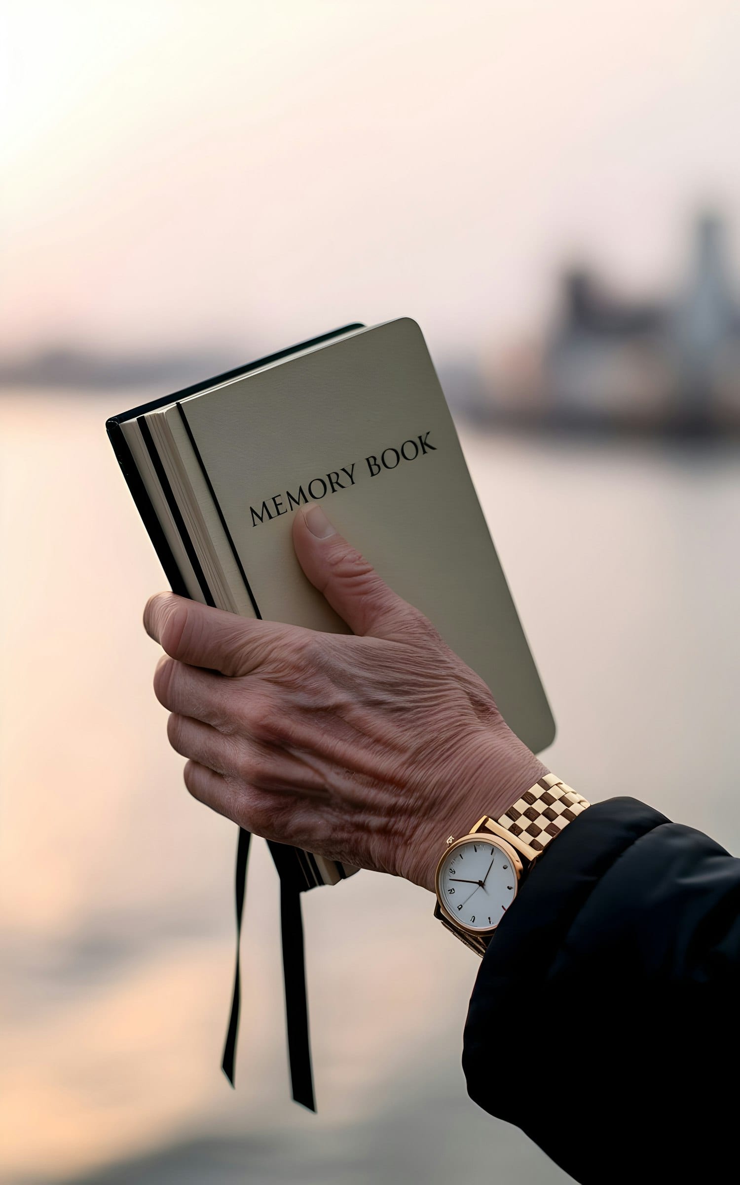 A memory book with handwritten reflections, representing digital legacy and remembrance planning.