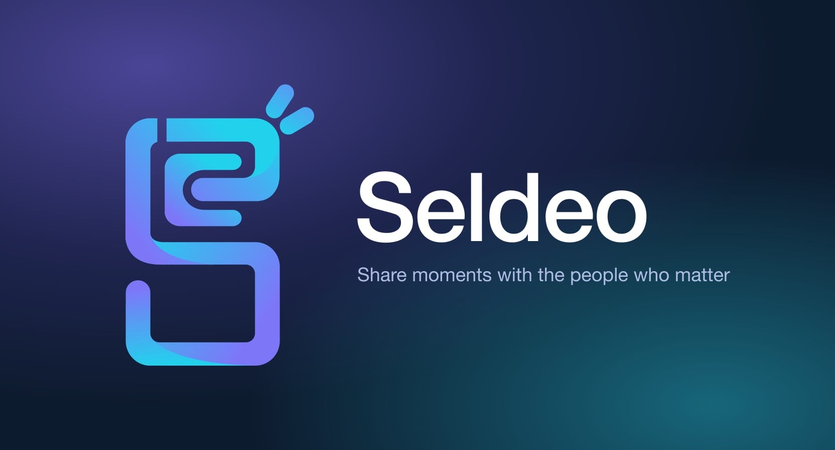 The Seldeo logo mark beside the Seldeo wordmark and the line Share moments with the people who matter.